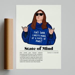 Póster minimalista de la serie de televisión Brooklyn 99 State of Mind, impresión de arte retro vintage, póster personalizado, impresión de arte de pared, hogar