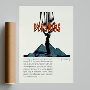 Póster de Frank Ocean Pyramids / Póster de música minimalista / Impresión de arte retro vintage / Póster personalizado / Impresión de arte de pared / Inicio