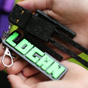 Custom NAME Ender Keychain MC