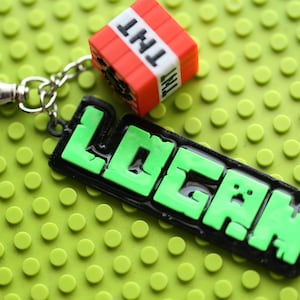 Custom NAME TNT Keychain MC