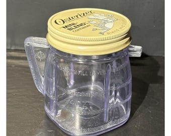 Vintage Osterizer Mini Blend and Store 8 oz Jar Container with Lid