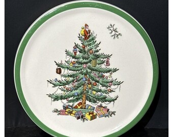 Spode Christmas Tree Round Trivet S3324 -  5 3/4" - Made in England  - EUC