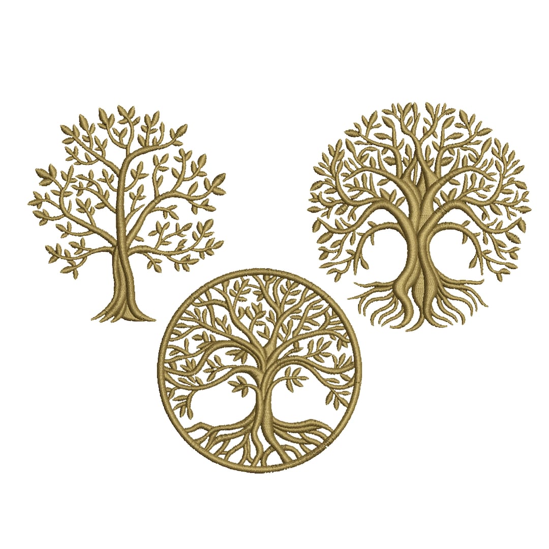 Tree of Life Embroidery Design, Machine Embroidery File 3 Sizes(digital ...