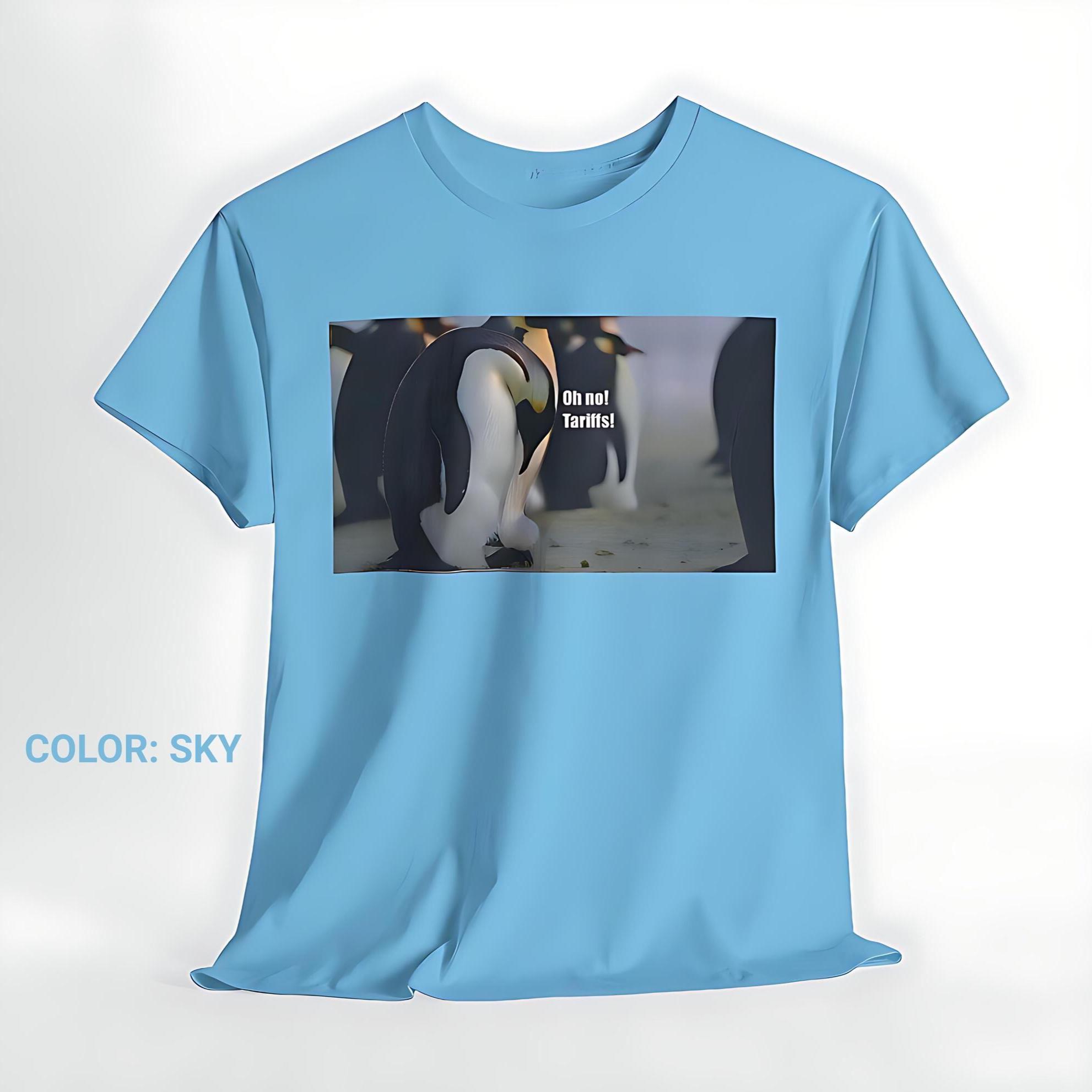 Political Humor Tee: Funny Animal Shirt, Casual Wear, Gift for Animal Lovers, Penguin Lovers, Political Graphic Tee, Penguin Shirt