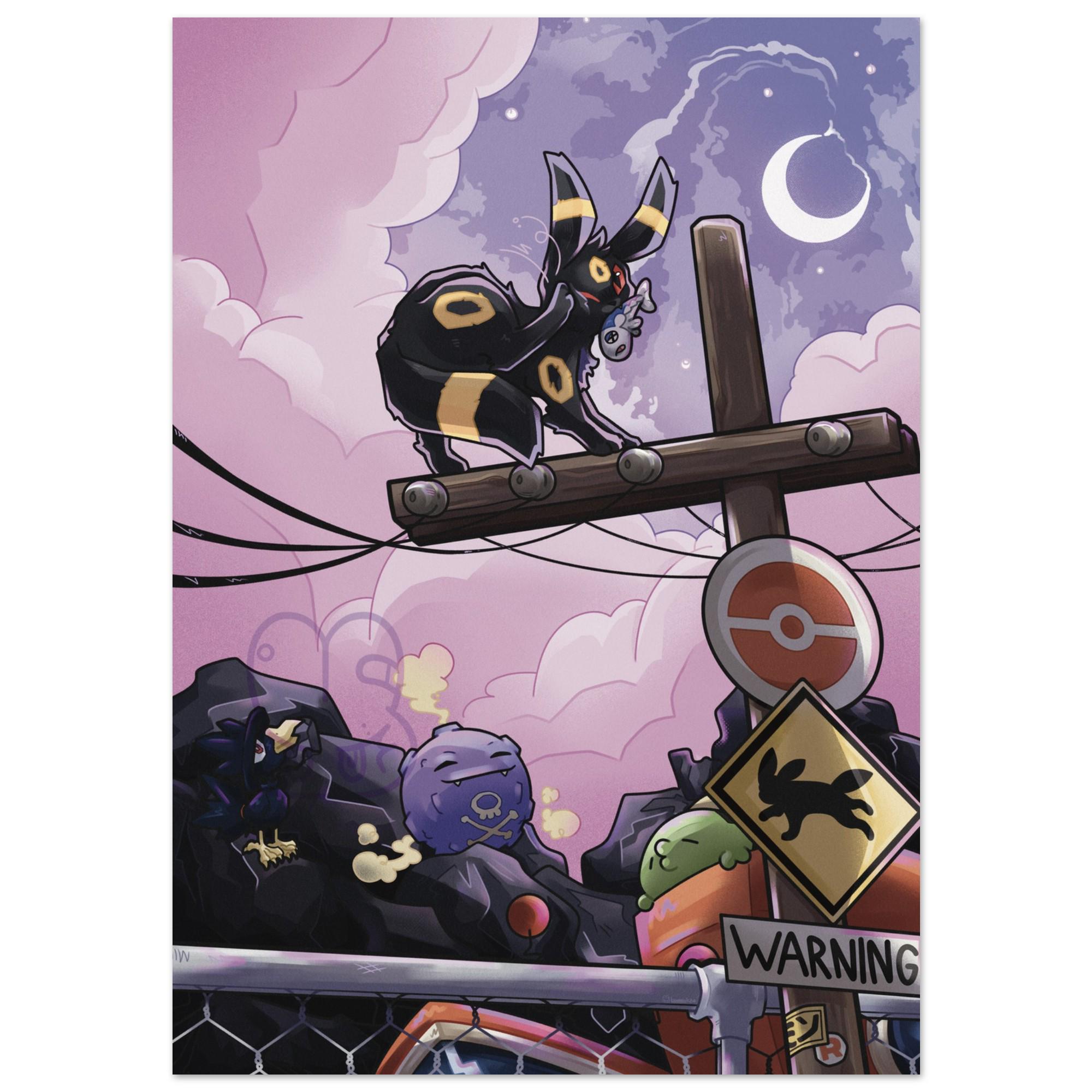 Pokemon Poster - Umbreon / Noctali - Pokémon Impression - Pokemon Wall Art