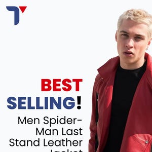 Handcrafted Spider-Man Last Stand Leather Jacket: Superhero Cosplay