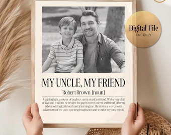 DIGITAL FILE Custom Uncle Definition Print: Personalized Wall Art, Birthday Gift