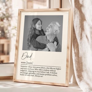 Stampa con la definizione di papà, regalo per la festa del papà, compleanno del papà, regalo per papà, regalo per papà, arte murale per papà, stampa con la definizione, il miglior papà di sempre, regalo personalizzato