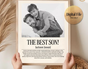 ARQUIVO DIGITAL Impressão personalizada com definição de filho: arte de parede personalizada, decoração inspiradora para adolescentes