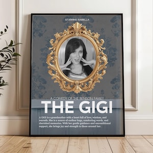 Personalized Gigi Movie Poster, Custom Photo Wall Art, Gift for Gigi, Birthday Gift from Grandkids, Mother’s Day Grandma Keepsake Print