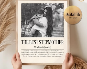 DIGITAL FILE Personalized Stepmother Definition Print: Blended Family Gift