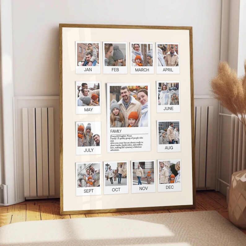 Personalized Family Photo Collage Print: Custom Keepsake Wall Art Gift ...