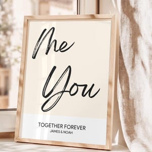 Io e te, solo noi due, stampa, regalo di coppia, stampa di coppia, regalo per la nuova casa, regalo di Natale per il fidanzato, regalo per la fidanzata, regalo di anniversario