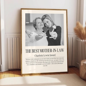 Custom Mother-in-Law Definition Print, Custom Gift for Wedding or Birthday, Custom Family Wall Art, Custom Mother-in-law gift, Unique Gift
