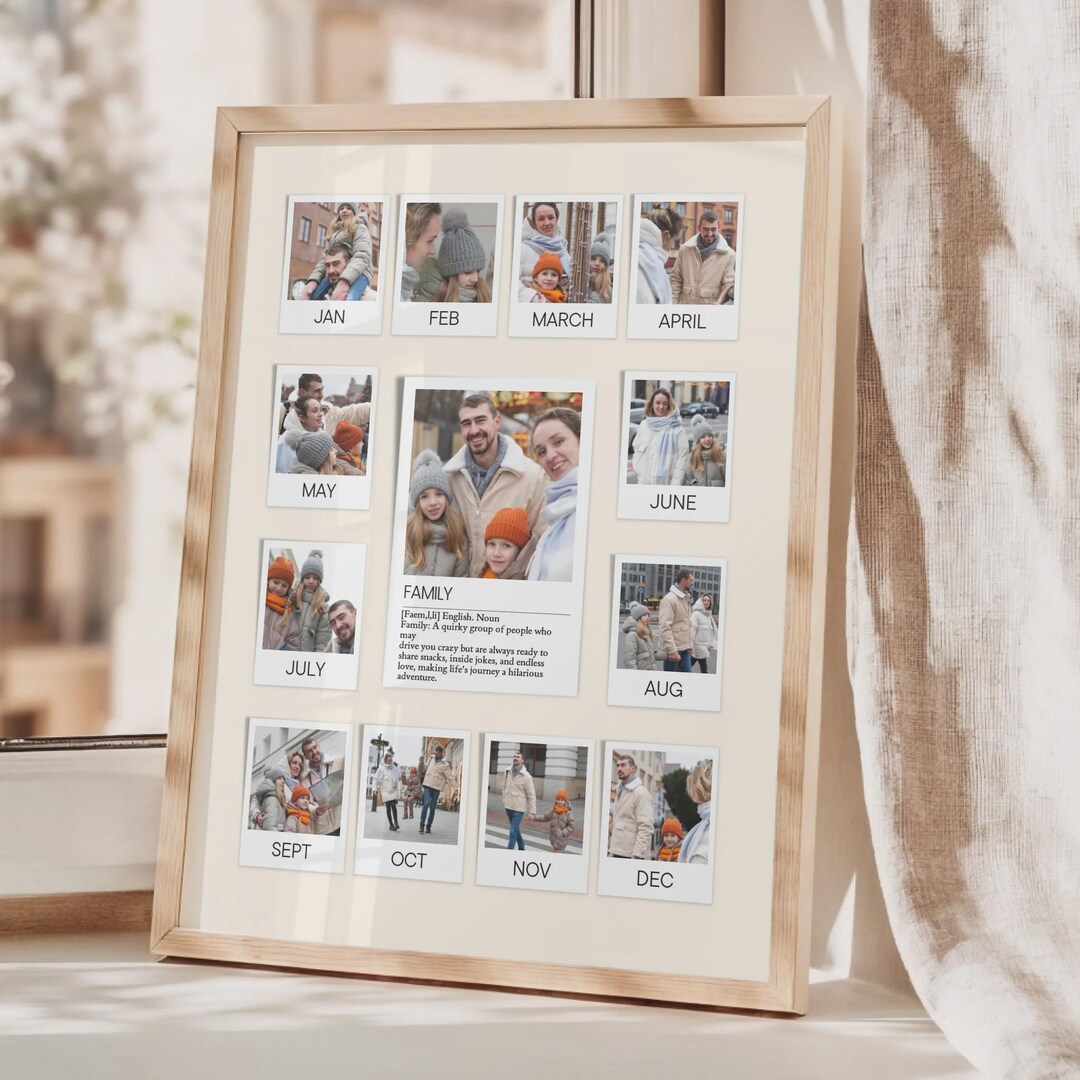 Personalized Family Photo Collage Print: Custom Keepsake Wall Art Gift ...
