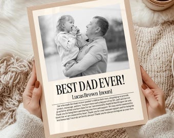 Gepersonaliseerde bonusprint voor vaderdefinitie: stiefvadercadeau, Vaderdag