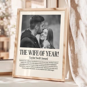 Personalized Wife Definition Print, Romantic Gift for Her, Custom Wall Art for Wife, Anniversary Present, Birthday Gift, Home Decor for Wife