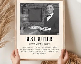 Personalisierter Butler Definition Druck: Individuelles Wandkunst Geschenk