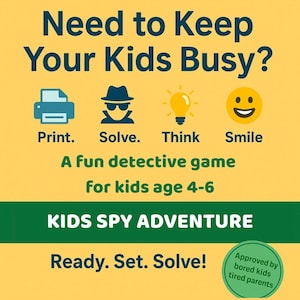 Kids Spy Adventure – Preschool Mystery Game | Printable Detective Activity for Ages 4–6