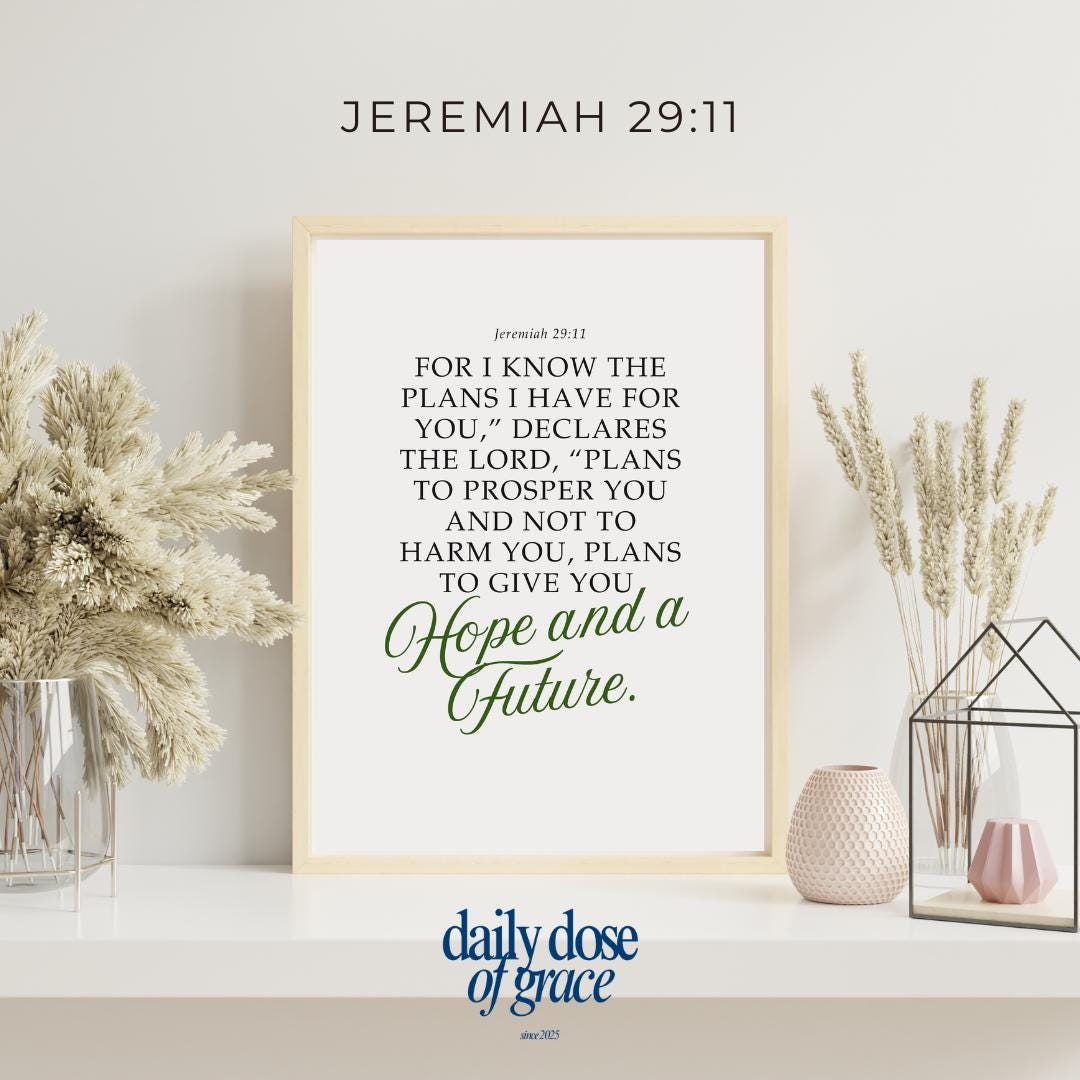 Jeremiah 29:11 Bible Verse Wall Art Print | Christian Scripture ...