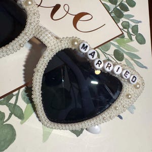 “Just Married” (ivory) close up 2