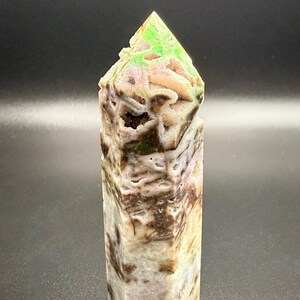 Druzy Aura Quartz Tower | Rainbow Crystal Point | Iridescent Druzy Sparkle | 4” Aura Coated Quartz | Witchy Altar Decor or Gift