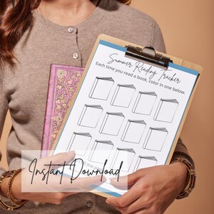 Summer Reading Tracker – 4 Color Options, 2 Reading Levels, + Bonus Reading Goals Sheet for Kids