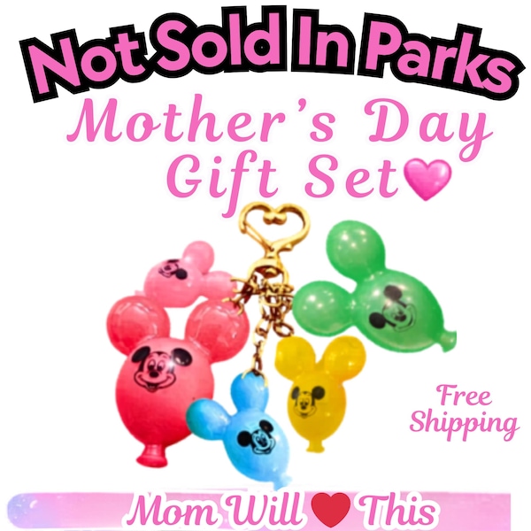 Tokyo Inspired Balloon Keychain – Mickey Mouse Charms, Mother's Day Gift