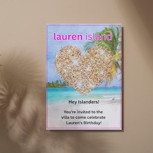Love Island Inspired Party Invite
