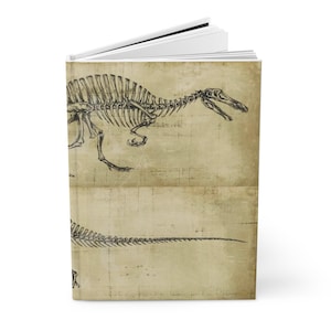 Spinosaurus Dinosaur Skeleton Hardcover Journal - Perfect for Fossil Hunters and Adventurers of All Ages - Awesome Gift!