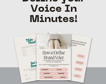 Brand Voice Builder Worksheet | Define Your Tone, Messaging and Personality | Small Biz & Creator Branding Tool (PDF Download)