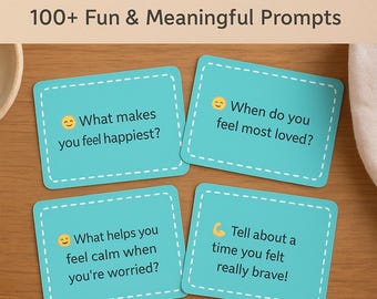 Family Conversation Cards: 100+ Printable Prompts, Fun Game (PDF Download)