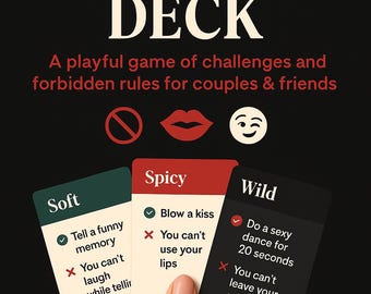 The Forbidden Deck: Spicy Couples & Party Card Game (printable) - Etsy