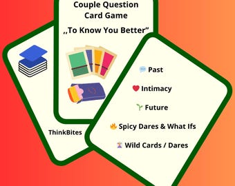 Couples Conversation Card Game: 250+ Date Night Prompts (Printable PDF)