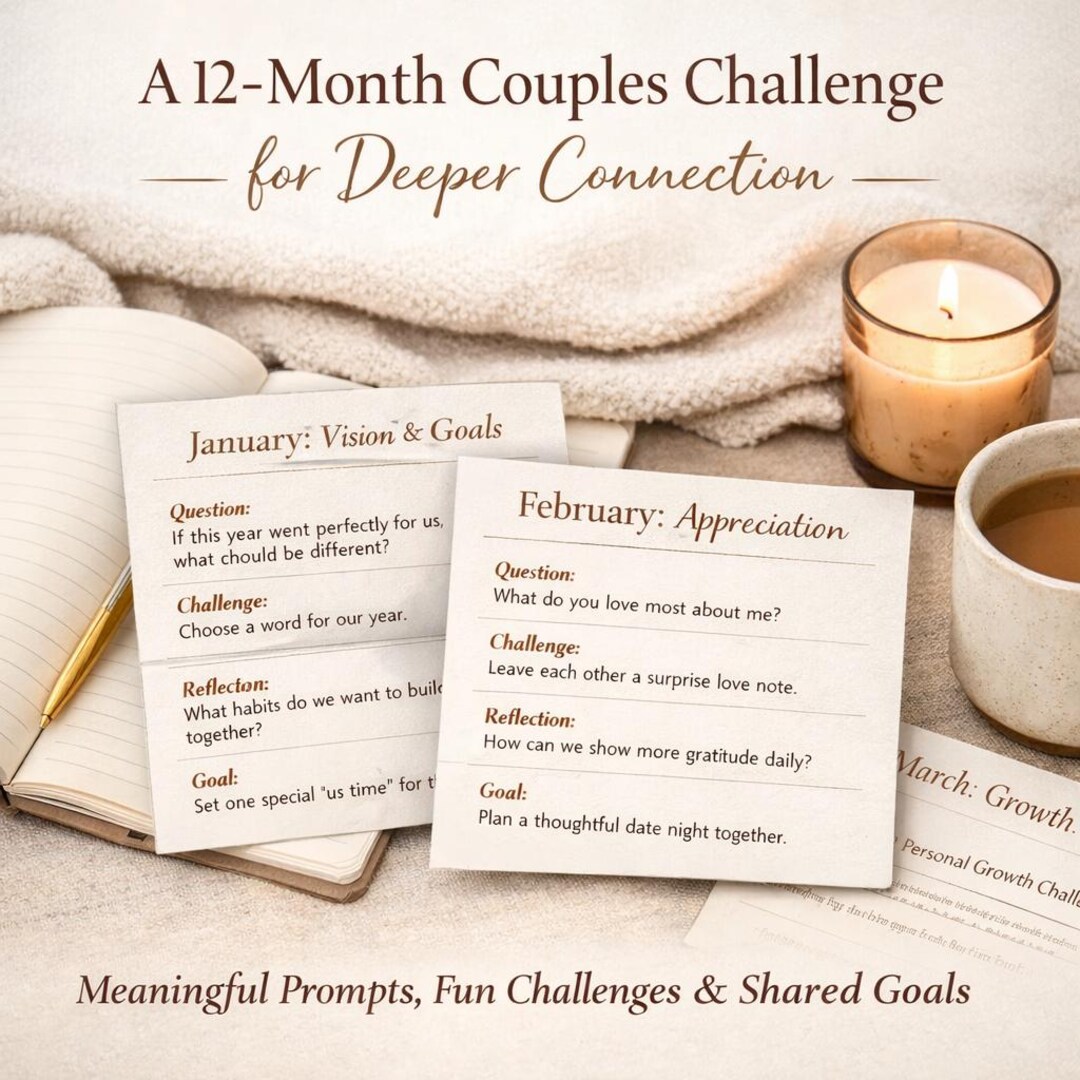 Couples Connection Game | 12-month Relationship Challenge (digital ...