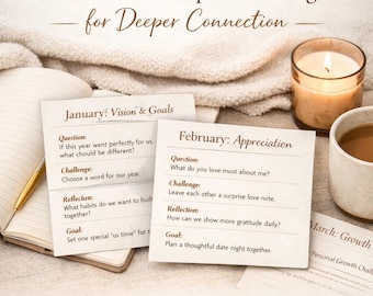 Couples Connection Game | 12-Month Relationship Challenge (Digital Download)