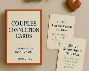 Couple Connection Cards - 160 Couples Conversation Prompts - Relationship Game - Digital Download