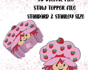 Strawberry Shortcake Straw Topper Bundle | 8mm & 10mm Files