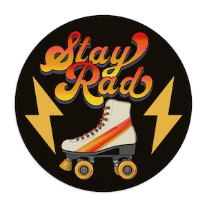 Retro Roller Skate Mouse Pad, 70s 80s Design, Gaming Desk Accessories, Non-Slip Office Decor, Radiology Computer Mouse Mat, Vintage Skate