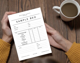 Sample BEO for Events