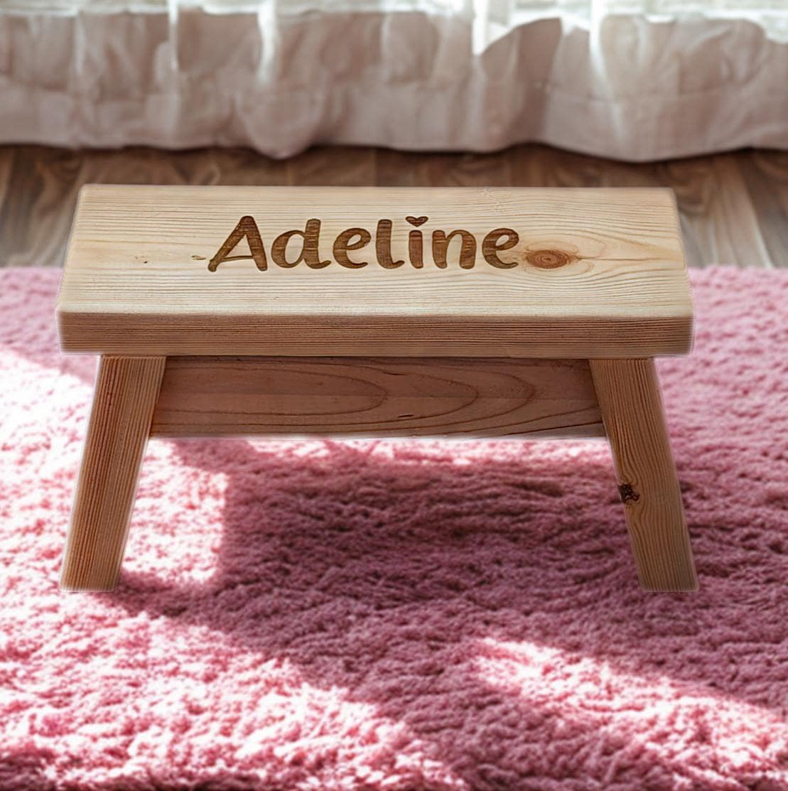 Personalized Wooden Step Stool – Kids Name Stool – Custom Engraved - Etsy