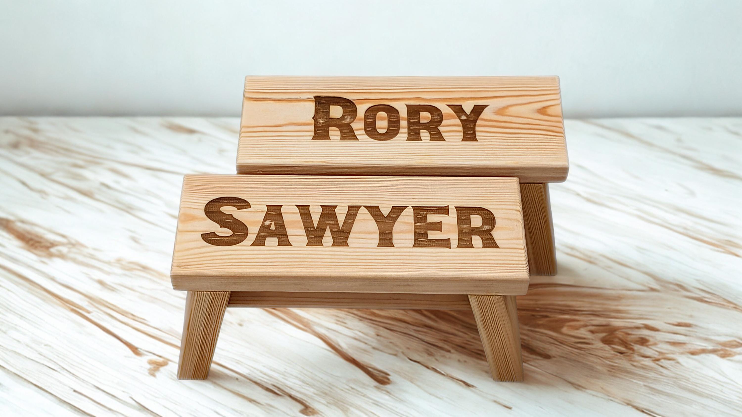 Step Stool Labels Personalized Wooden Step Stool – Kids Name Stool – Custom Engraved - Etsy