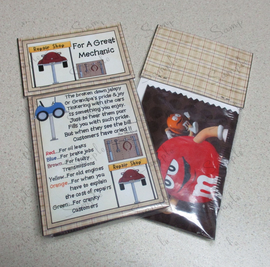 Mechanic Fun Size M&amp;m®'s Packet Sets (toppers, Inserts, and Bags Only ...
