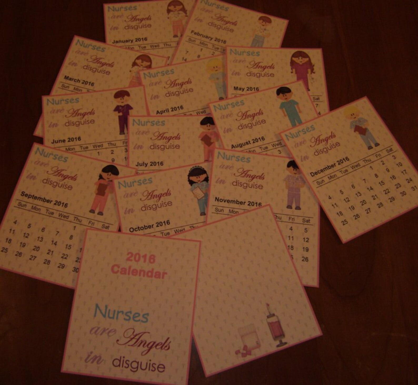 Nurses 2023 Desktop Calendar 12 Month Calendar Etsy