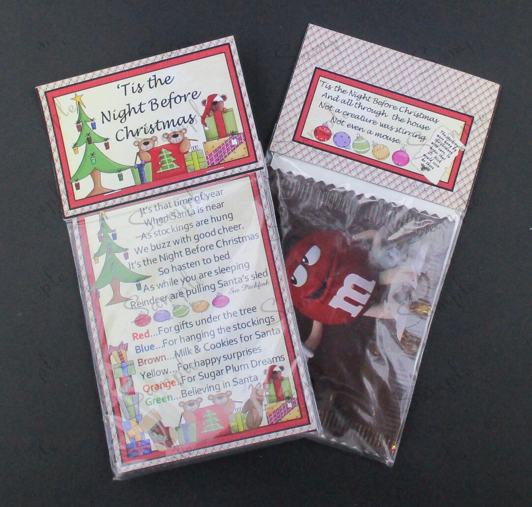 Night Before Christmas Fun Size M&amp;m®'s Packet Sets toppers, Inserts ...
