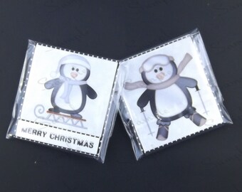 Qty. 2 Penguins Mini Nail Files [Matchbook Style] (Emery Boards)
