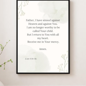 Miserere – Katholieke gebedskaarten voor berouw | Psalm 51, Act of Contrition, St. Augustine & More – afdrukbare digitale set