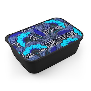 Floral Bento Box with Utensils: Eco-Friendly Lunch Container