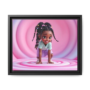 Framed Canvas Art Print: Colorful Whimsical Kids Nursery Decor