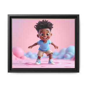 Playful Framed Canvas Art for Kids&#39; Room, Childrens Wall Decor, Nursery Artwork, Colorful Kids Decoration